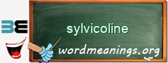 WordMeaning blackboard for sylvicoline